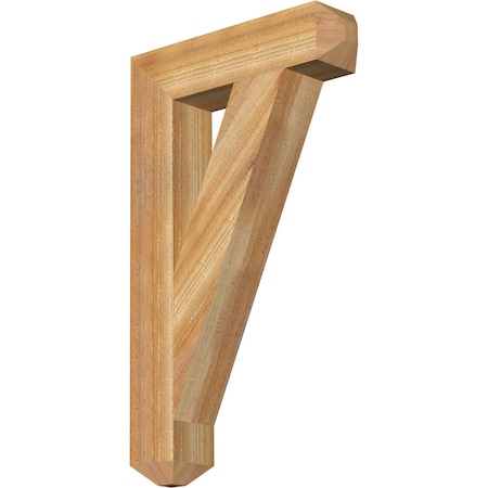 Traditional Craftsman Rough Sawn Bracket, Western Red Cedar, 4W X 18D X 30H